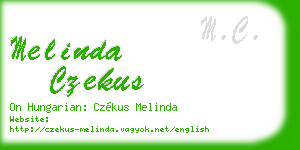 melinda czekus business card